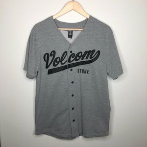 Volcom grey baseball jersey